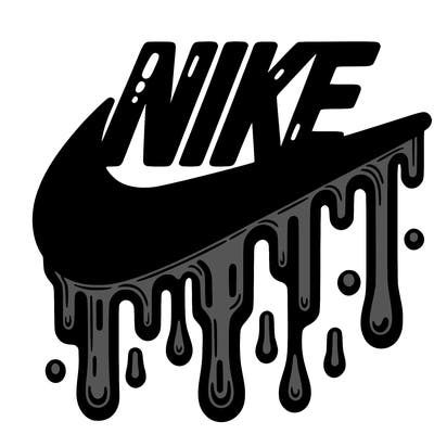 dripping nike logo