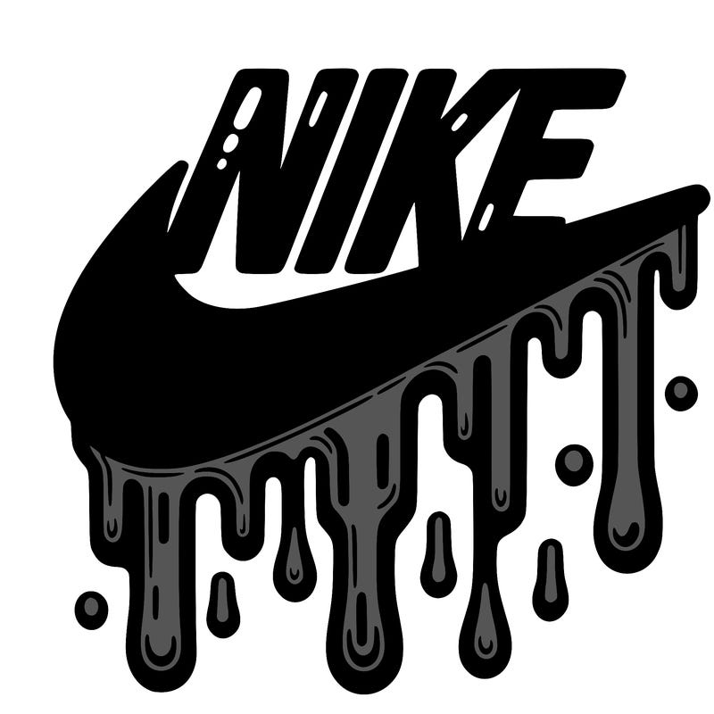 dripping nike logo