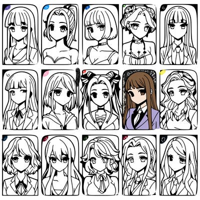 girls that look diffrent anime