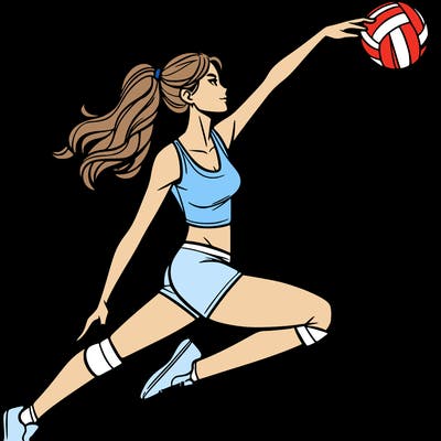 woman playing volleyball