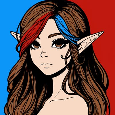 elf girl realistic dark fantasy