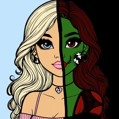 realistic pretty girl