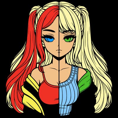 realistic girl split