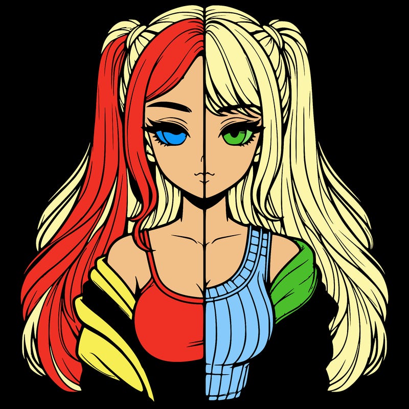 realistic girl split