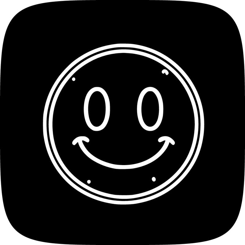 a smiley face glow in the dark