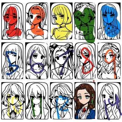 girls that look diffrent anime