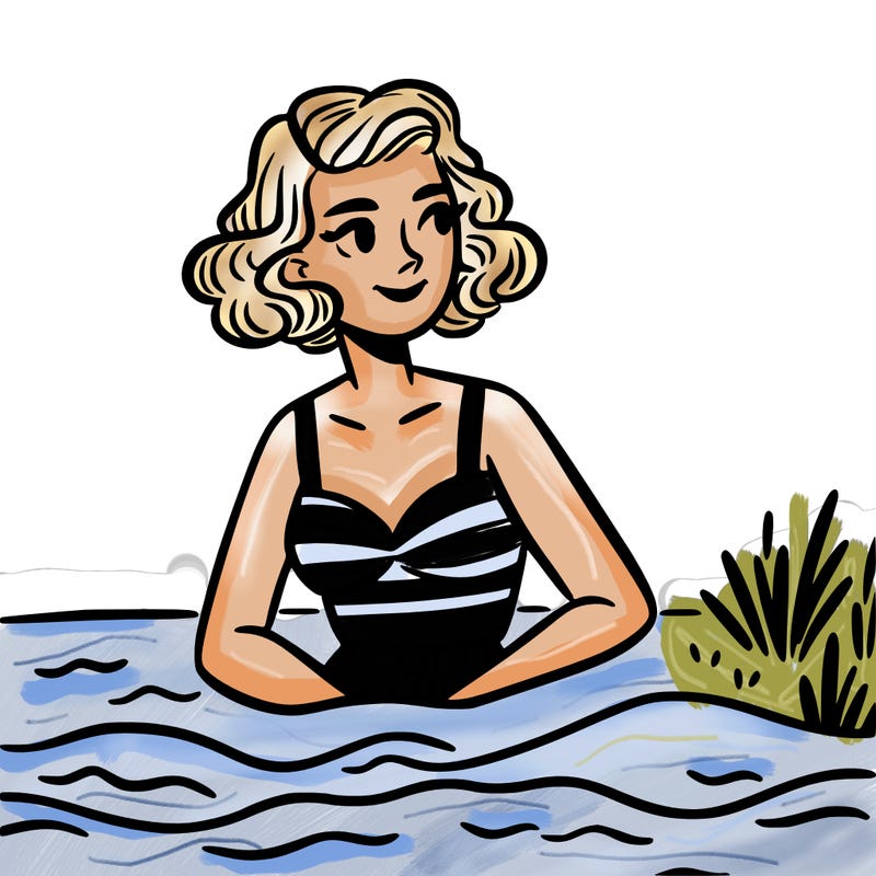 woman in bathing suit