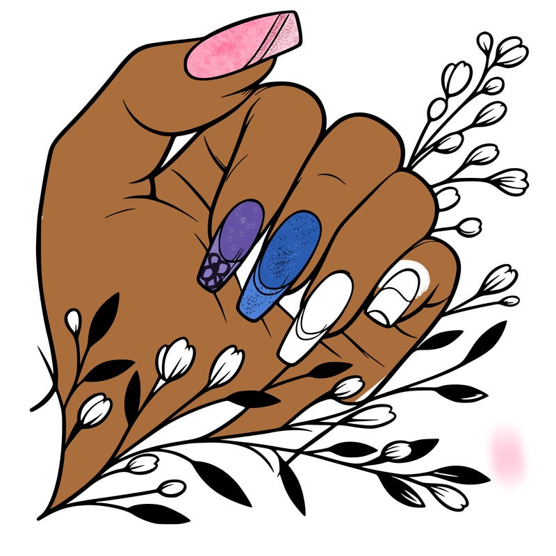 nails with french tip