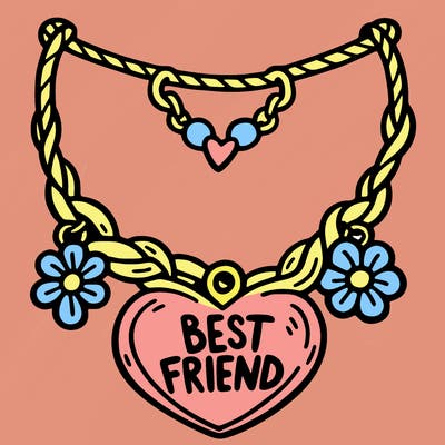 best friend necklace