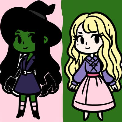 elphaba and glinda