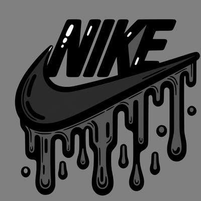 dripping nike logo