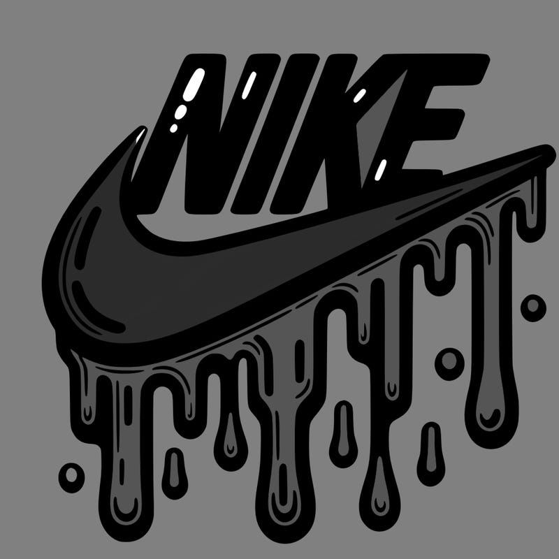 dripping nike logo