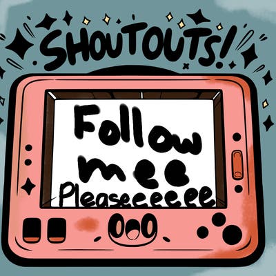 blank canvas that says above it shoutouts