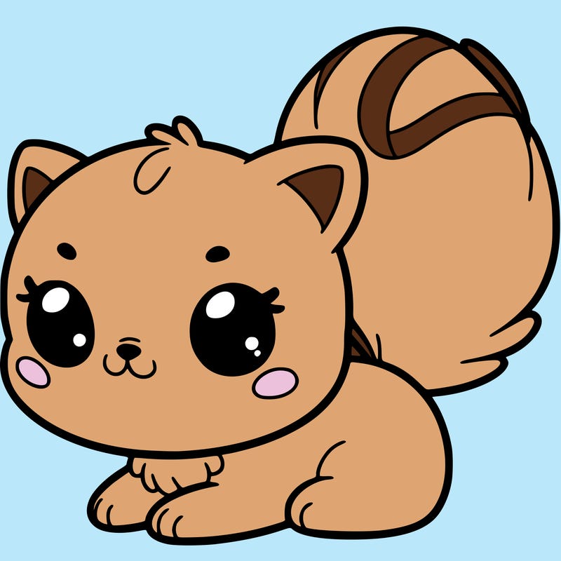 a cute and simple cat