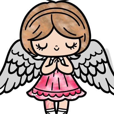 girl with angel wings