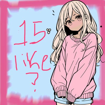 manga teen girl  in a sweater and baggy pants