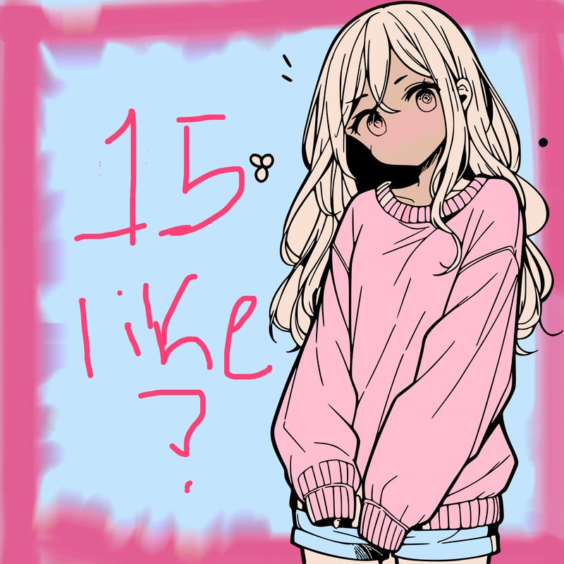 manga teen girl  in a sweater and baggy pants