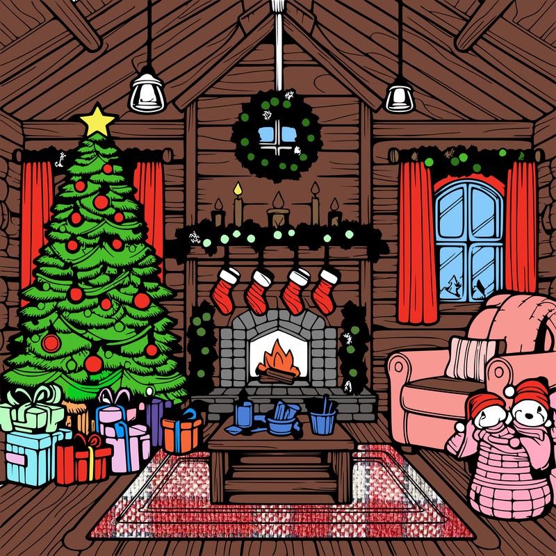 christmas house interior