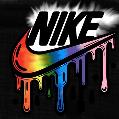 dripping nike logo
