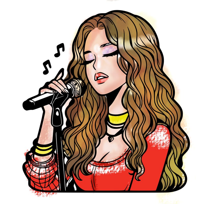 realistic female singer