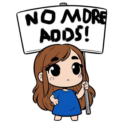 girl with blank sign