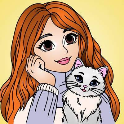 woman with cat