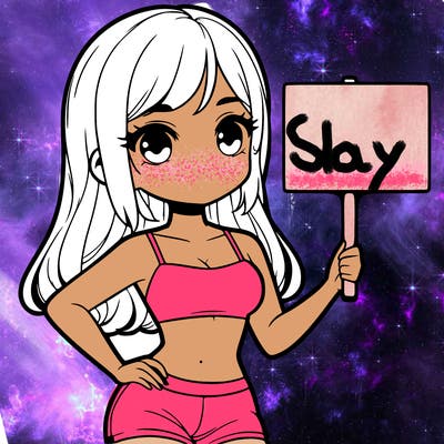 girl in a cute crop top holding a blank sign