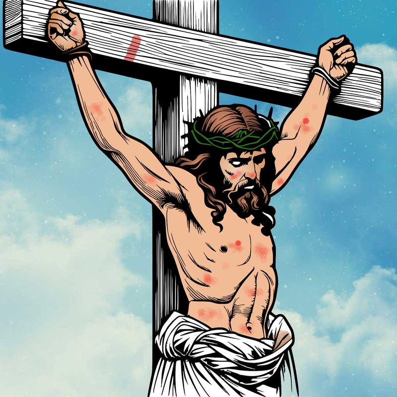 jesus realistic on the cross