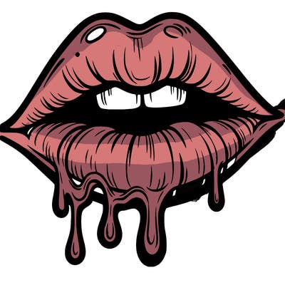 lips that look realistic and drip