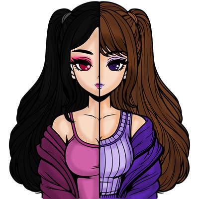 realistic girl split