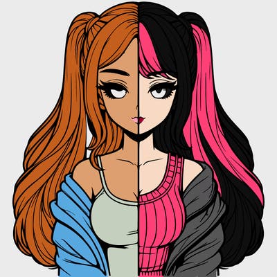 realistic girl split