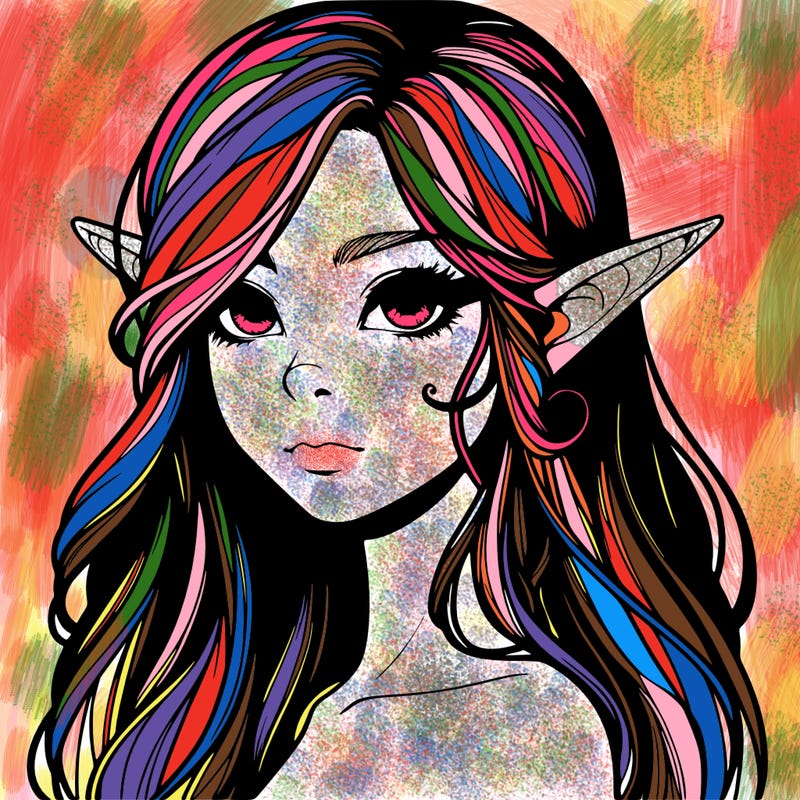 elf girl realistic dark fantasy