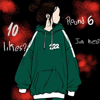 realistic girl with a oversized sweatshirt on and a bun