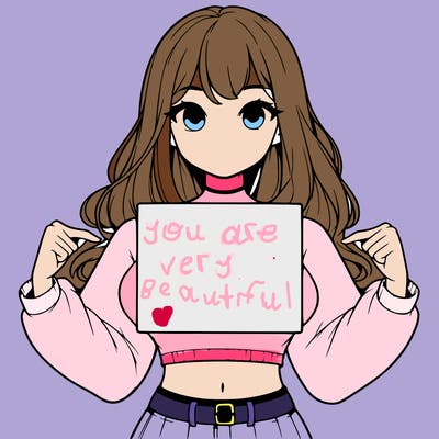 girl holding a blank sign in a long sleeve crop top