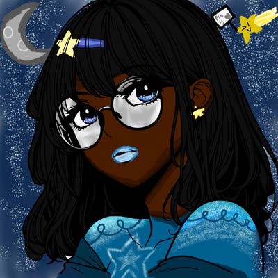 manga woman character with glasses and nice lips