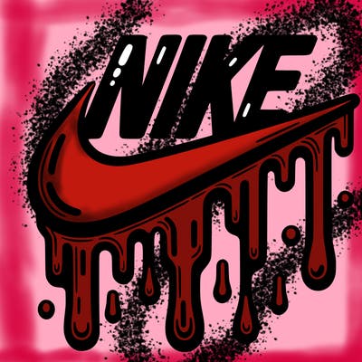 dripping nike logo