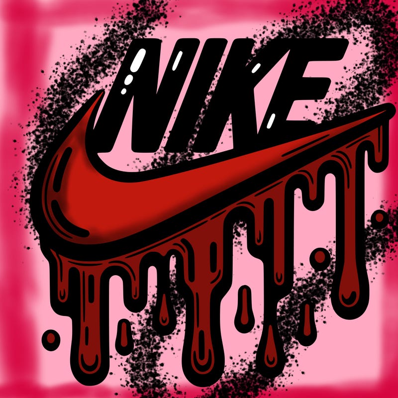 dripping nike logo