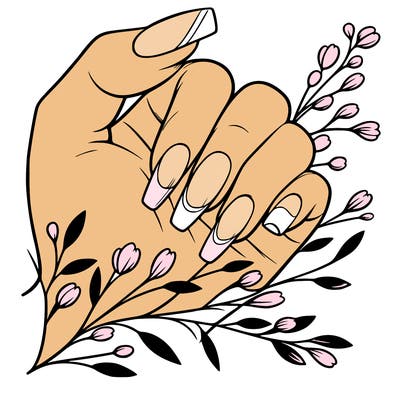 nails with french tip