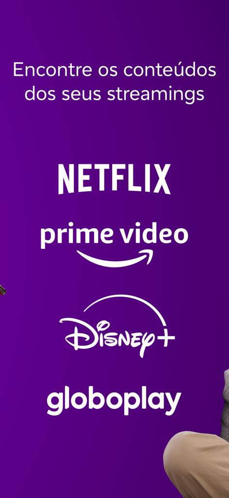 Vivo Play - Filmes, Séries, TV - Vivo Playアプリ画面、Netflix、Prime Video、Disney Plus、Globoplayとの統合を表示