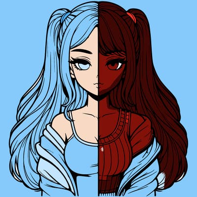 realistic girl split