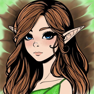 elf girl realistic dark fantasy