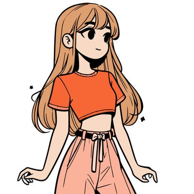 girl in a cute crop top