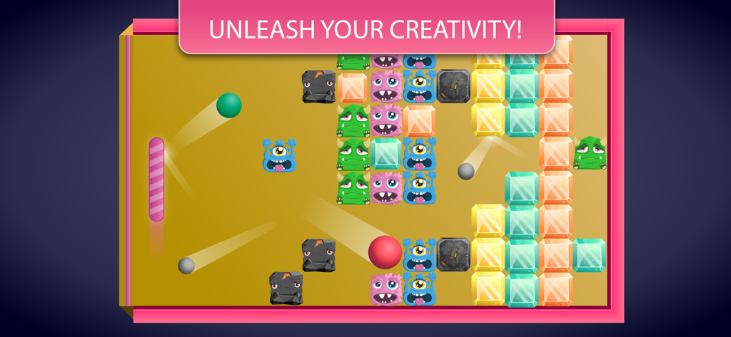 Coda Game - Make Custom Games - Un colorido juego arcade con temática de monstruos creado con bloques de programación visual de Coda Game