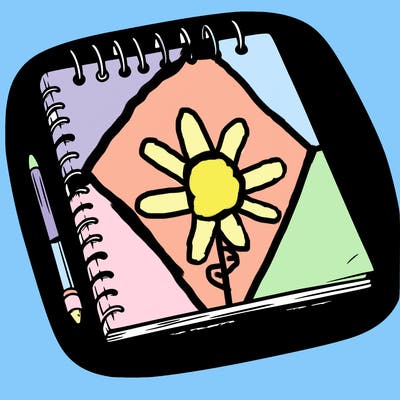 a blank sketch pad