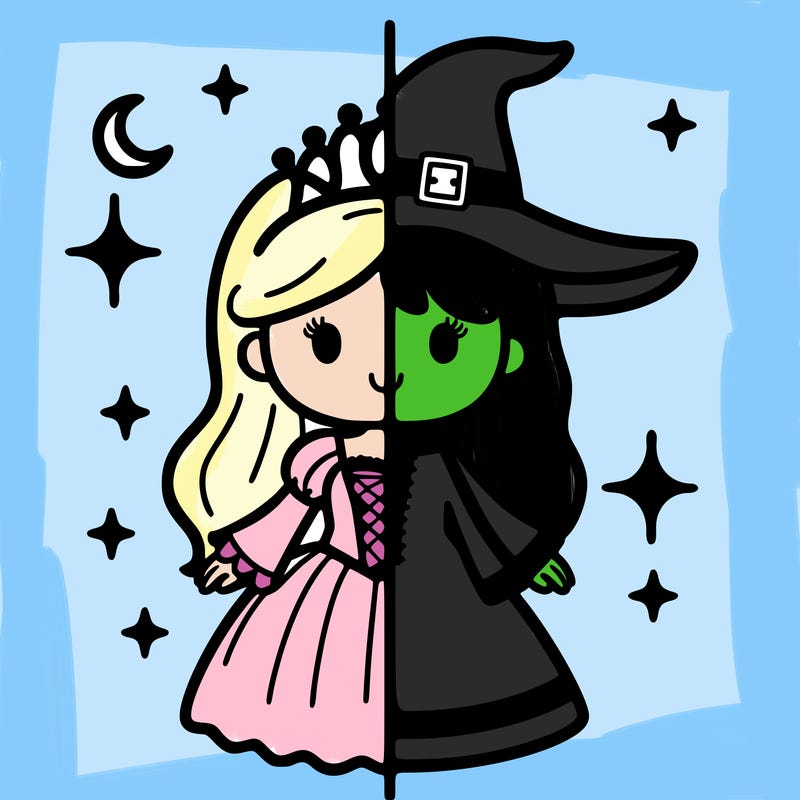 split princess and witch