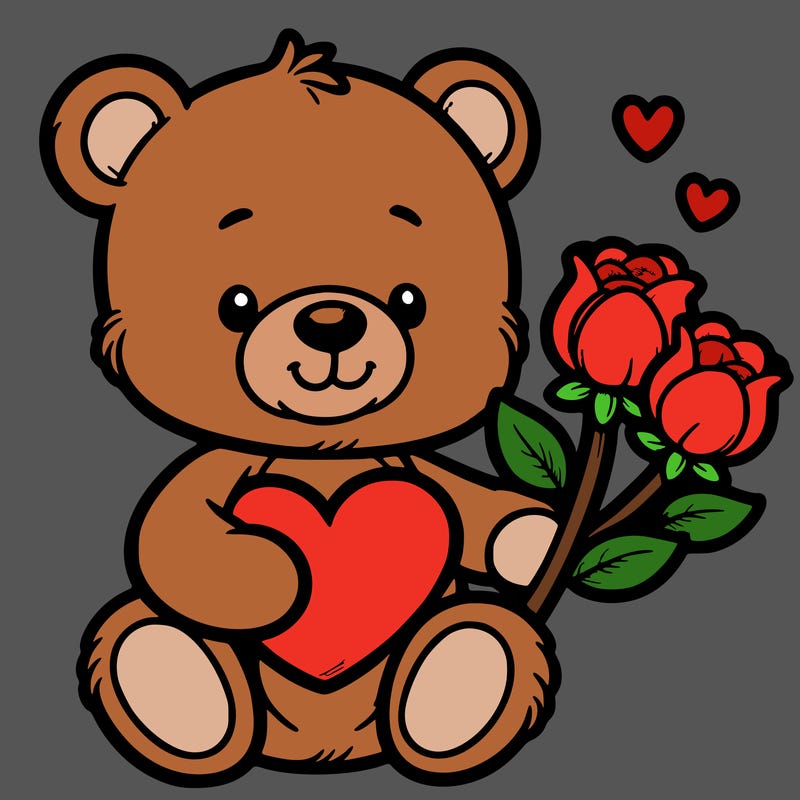 teddy bear a holding heart