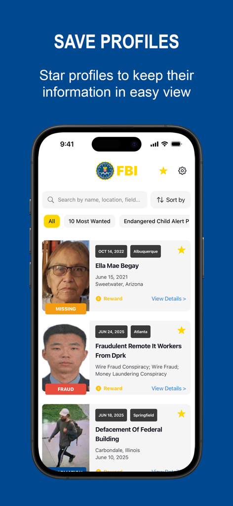FBI Wanted - Reference App | MWM