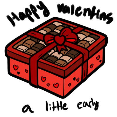 a box of chocolate for valentines day