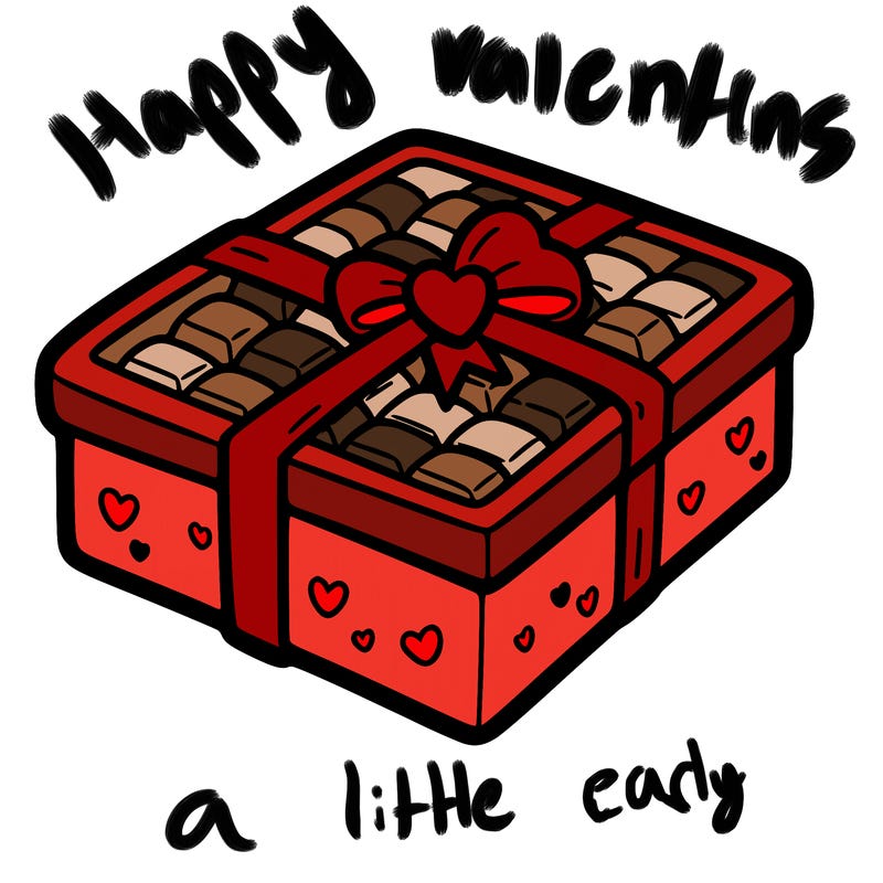 a box of chocolate for valentines day
