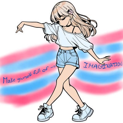 realistic girl danceing